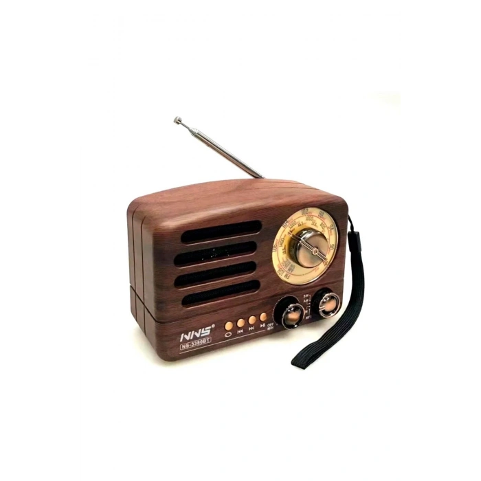 Küçük Boy Retro, Nostaljik, Ahşap Tasarım Bluetooth Hoparlörlü, Şarjlı, Taşınabilir Büyük Döndürüleb