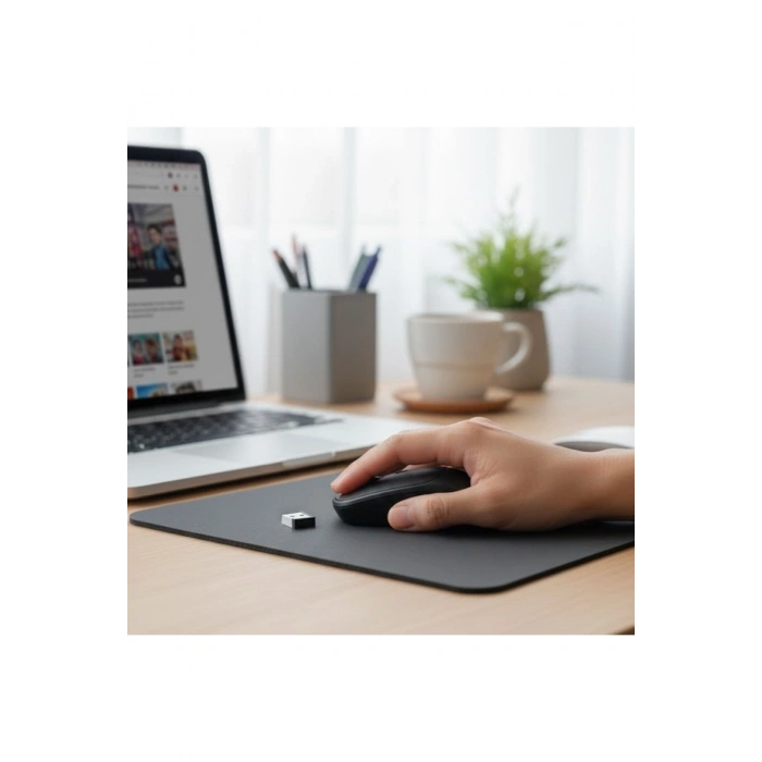 Siyah Renkli Ergonomik Sessiz Kablosuz Mouse – USB Alıcılı, Ofis ve Oyun İçin Konforlu Bilgisayar Fa