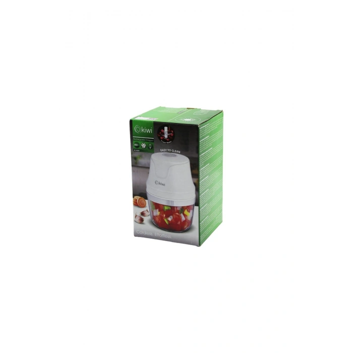 KİWİ KC-8203 USB ŞARJLI MİNİ 3 BIÇAKLI BLENDER RONDO GIDA DOĞRAYICI 350ML=MİKA KRİSTAL HAZNE (5