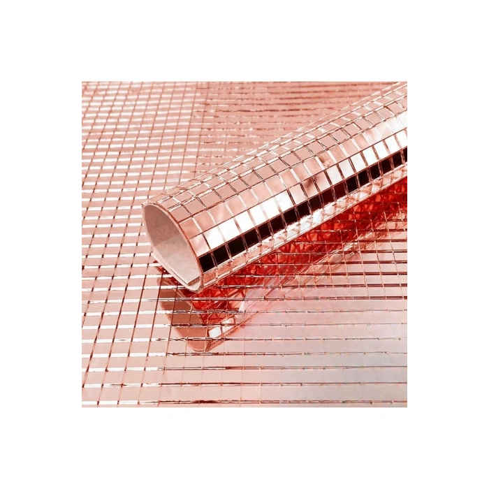 Kare Bronz Cam Mozaik Fayans Çıkartmaları El İşi Kare Cam Fayans Kendinden Yapışkanlı Aynalı Dekor P