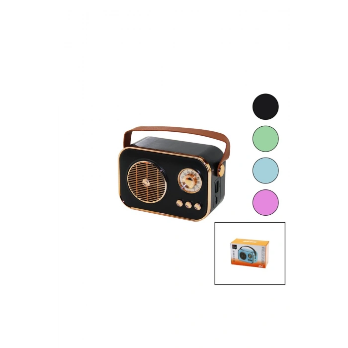 M4 PORTABLE WİRELESS HOPARLÖR - SPEAKER IŞIKLI USB ŞARJLI RENKLİ KASA - BRONZ ÇERÇEVEUSB - DC 5V - T