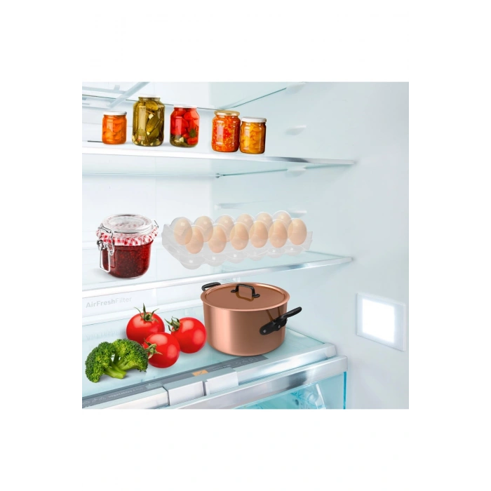 12'li Şeffaf Kapaklı Kilitli Yumurta Saklama Kabı Kutusu Aparatı (5324)