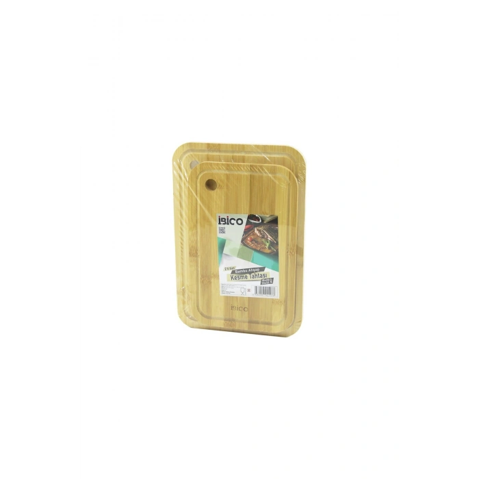 2PCS SETOVAL KENARLI - YUVARLAK DELİKLİ AHŞAP BAMBU KESİM PANOSU - KESME TAHTASI 18X28X1CM--22X32X1C