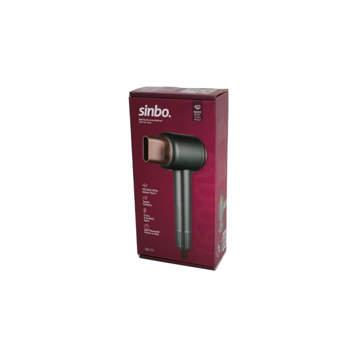 BLDC TURBO MOTOR TOKMAK MODEL SAÇ KURUTMA MAKİNESİ 1600W 2-KDM.HIZ 3-KDM.SICAKLIK YAPIŞKANLI ASKI SH