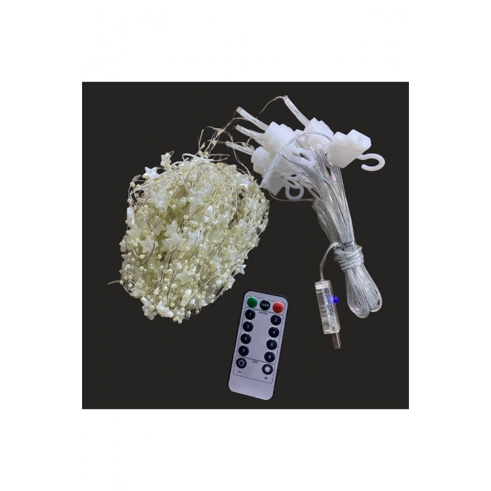 Saçaklı 3*3 Metre Yıldız Boncuklu Dekor Led USB Ev, Oda ve Organizasyon Dekoru hakkında ürün açıklam