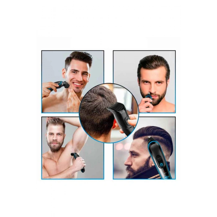 5in1 Fonksiyonlu Turbo Motorlu Saç Sakal Kesme Tıraş Makinesi Burun Kulak Ense Favori Tüm Vücut (532