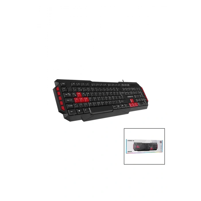 EVEREST KB-G7-ARMOR USB KABLOLU OYUNCU KLAVYE RENKLİ OYUN TUŞLARI - MULTİMEDYA TUŞLARI 150CM (5