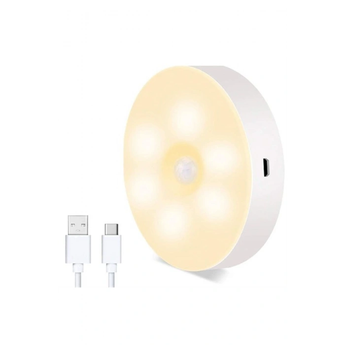 Sensörlü Mıknatıslı Yapışkanlı - Çekmece - Dolap Köşe Aydınlatıcı Kablosuz Şarjlı Led Spot Mutfak La