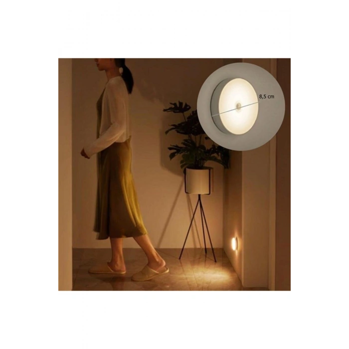 Sensörlü Mıknatıslı Yapışkanlı - Çekmece - Dolap Köşe Aydınlatıcı Kablosuz Şarjlı Led Spot Mutfak La