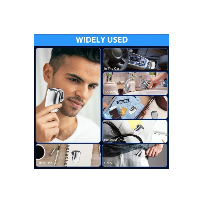 Mini Shaver Sıfır Sakal Taşınabilir Şarjlı Tıraş Makinesi IPX6 Korumalı (5324)