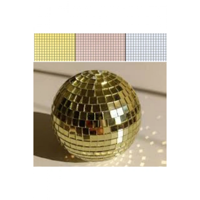 Kare Gold Cam Mozaik Fayans Çıkartmaları El İşi Kare Cam Fayans Kendinden Yapışkanlı Aynalı Dekor Pa