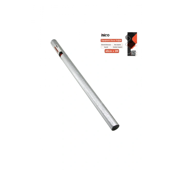 3MT X 60CM ALÜMİNYUM GÜMÜŞ TEZGAH ÜSTÜ FOLYO STİCKER - DUVAR KAĞIT KENDİNDEN YAPIŞKANLI - EKO DEKORA