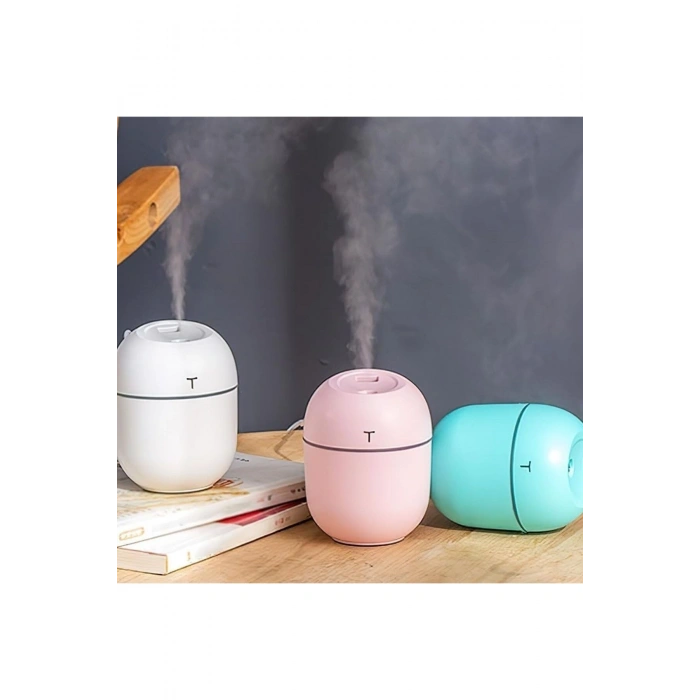 Işıklı Kuru Havayı Azaltan ve Aromaterapi Deneyimi Sunan Hava ve Oda Nemlendirici 220 ML 8x8x10cm (5