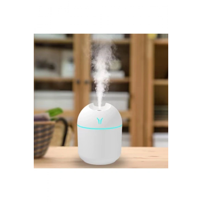 Işıklı Kuru Havayı Azaltan ve Aromaterapi Deneyimi Sunan Hava ve Oda Nemlendirici 220 ML 8x8x10cm (5