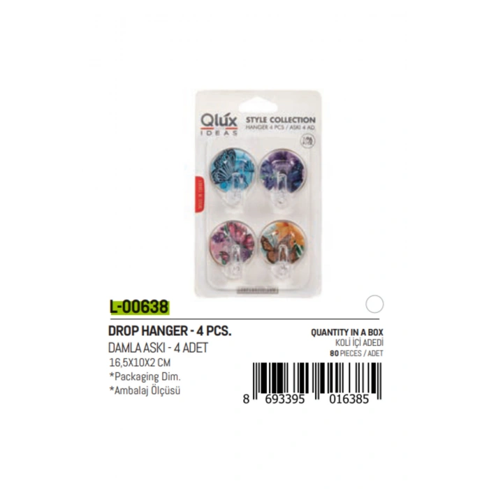 4 PARÇA DAMLA KÜÇÜK YAPIŞKAN ASKI (5324)