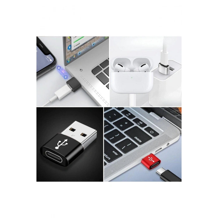 USB'den TYPE-C 'ye Dönüştürücü Adaptör Veri Aktarımı Sağlayıcı Şarj Data Çevirici (5
