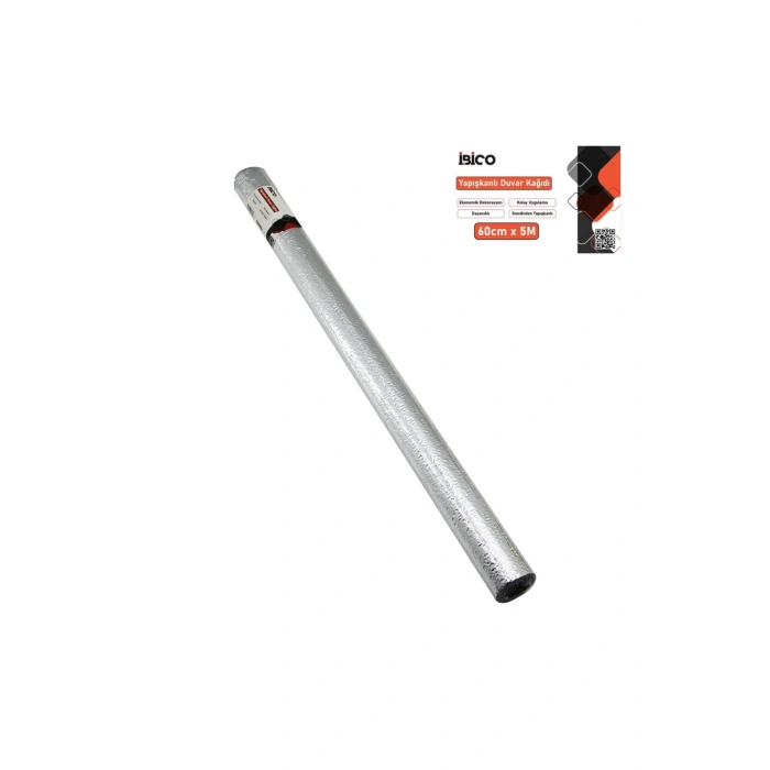 5MT X 60CM ALÜMİNYUM GÜMÜŞ TEZGAH ÜSTÜ FOLYO STİCKER - DUVAR KAĞIT KENDİNDEN YAPIŞKANLI - EKO DEKORA