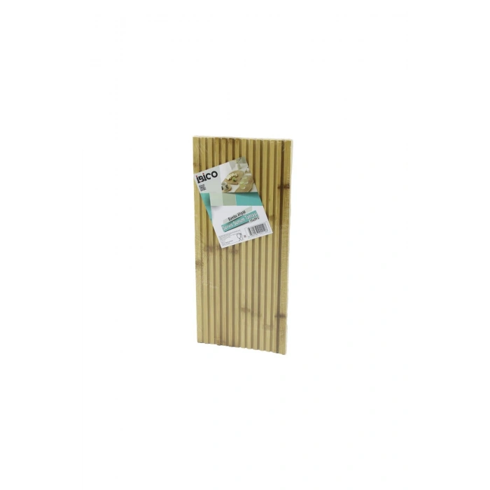 D.GEN DÜZ KANALLI ÇİFT TARAF=DÜZ - KANALLI AHŞAP BAMBU SERVİS SUNUM TAHTASI 17 X 39 X 1.5CM (5324