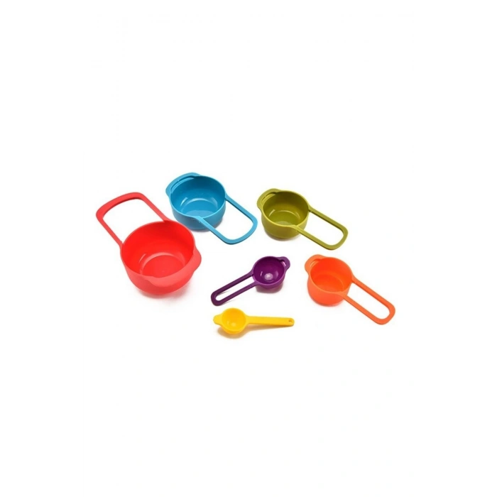 Pratik Ölçü Kaşığı Kabı 5'li Şeker Baharat Sıvı Ölçer Aparat (5324)