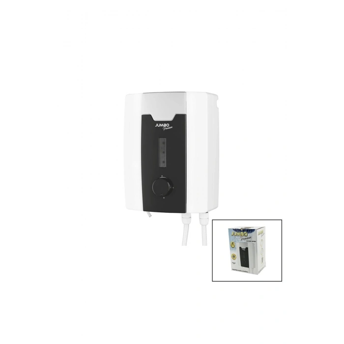 JUMBO PREMİUM BEYAZ SU ISITICI ELEKTRİKLİ ŞOFBEN DUŞ BAŞLIK 7 EMNİYET TERMOSTAT 3 KADEMELİ 8000W (53