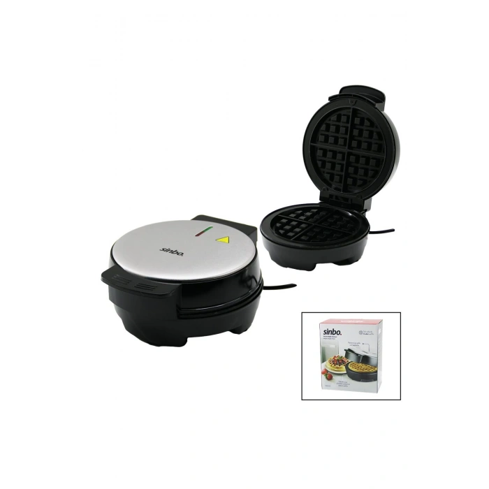 BELÇİKA WAFFLE MAKİNESİ ELEKTRİKLİ 4 WAFFLE - YAPIŞMAZ DÖKÜM PLAKA PASLANMAZ ÇELİK ÜST KAPLAMA SSM-2