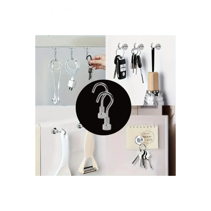 Güçlü Manyetik Mutfak,Banyolar İçin Çok Amaçlı 2'li Magnet Askı (5324)