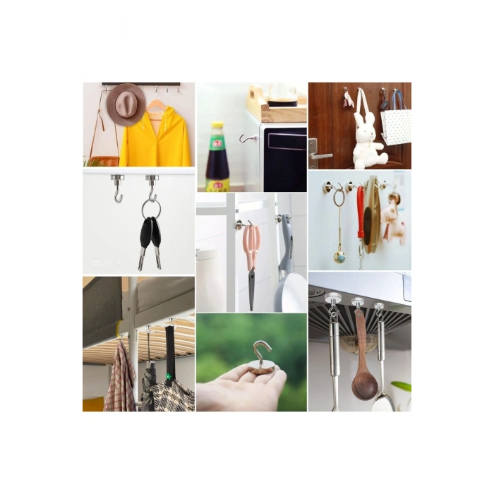 Güçlü Manyetik Mutfak,Banyolar İçin Çok Amaçlı 2'li Magnet Askı (5324)