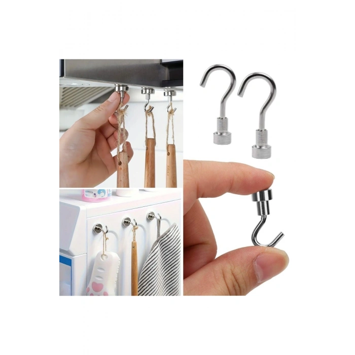 Güçlü Manyetik Mutfak,Banyolar İçin Çok Amaçlı 2'li Magnet Askı (5324)