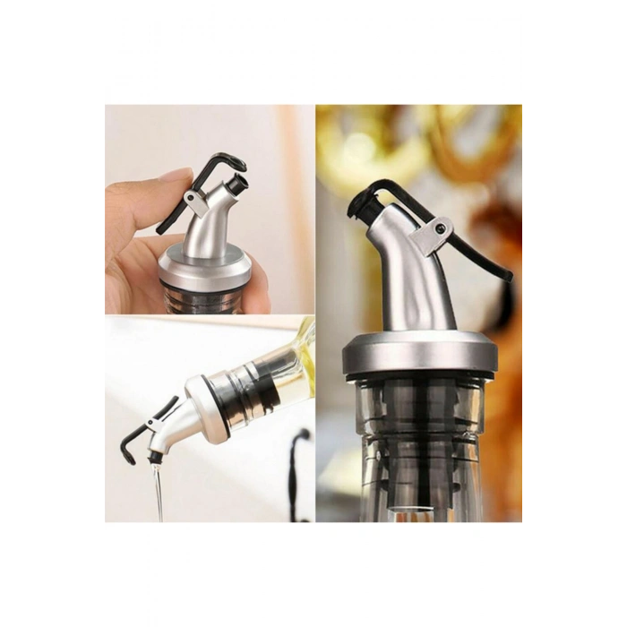 Kapaklı Şişe Ucu Servis Aparatı Damlalık Yağdanlık Tıpa 3 ADET (5324)