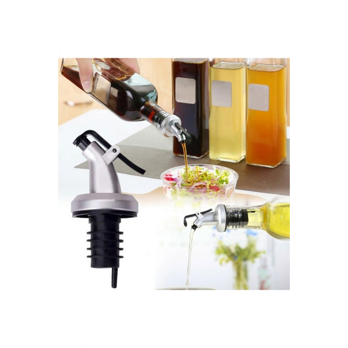 Kapaklı Şişe Ucu Servis Aparatı Damlalık Yağdanlık Tıpa 3 ADET (5324)