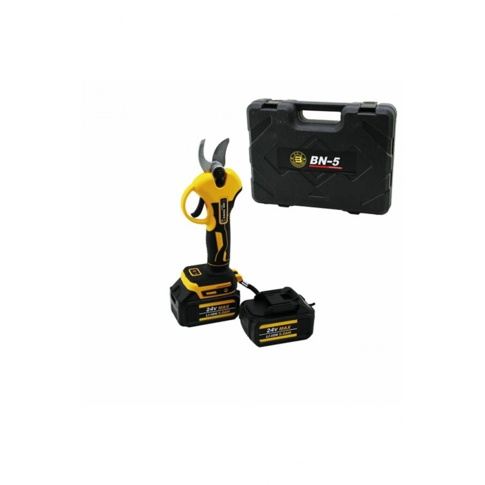 CORDLESS SHEAR YELLOW BN-5 HS-155 ŞARJLI BAĞ MAKASI 2 BATARYA - 24V 5.0AH (5324)