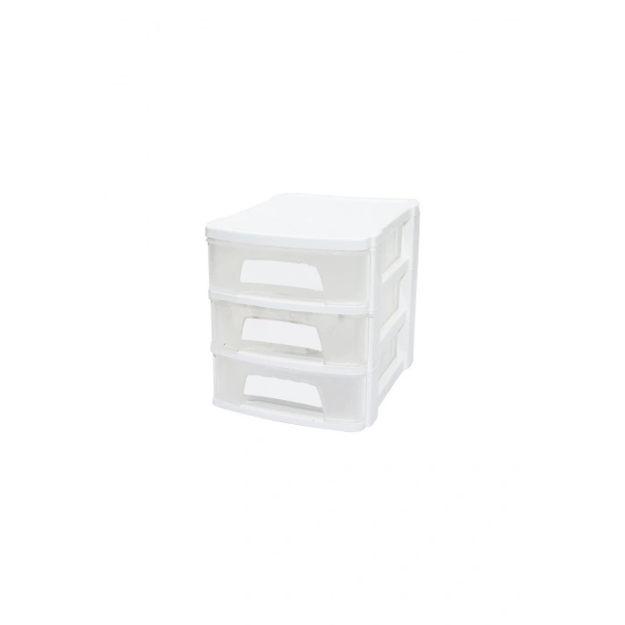 TONTON - NO:1 ÇEKMECE 3 KATLI 21.5X16.5X18.5 CM - SİYAH VEYA BEYAZ RENK GÖNDERİLİR (5324)