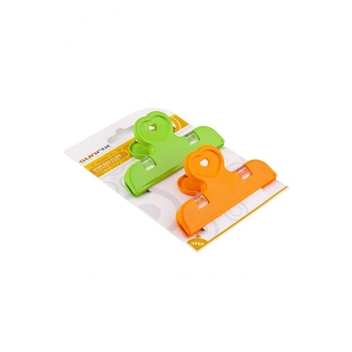 2li Pratik Torba Paket Ve Poşet Kapatıcı Kilitli Klips Mandal (5324)