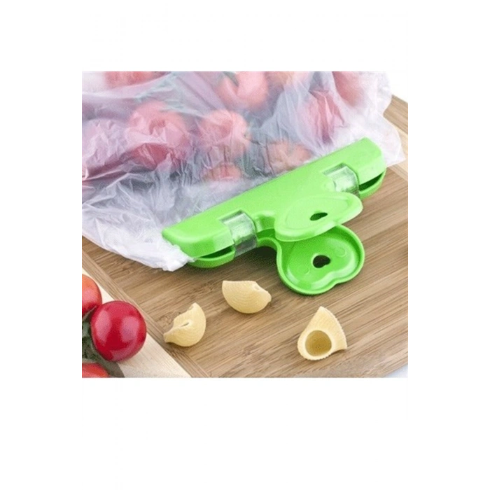 2li Pratik Torba Paket Ve Poşet Kapatıcı Kilitli Klips Mandal (5324)