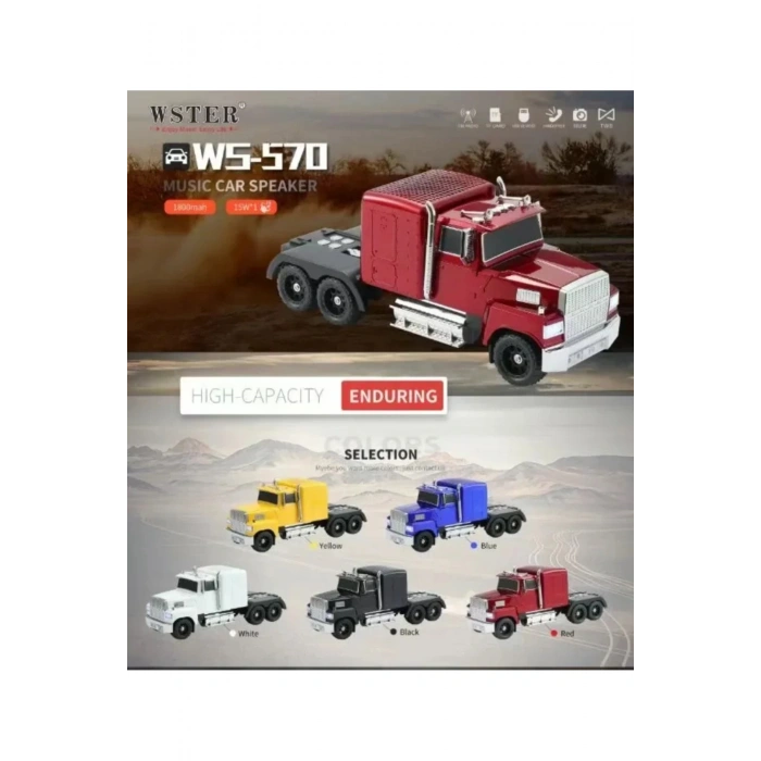 WS-570 Araba Şekli Bluetooth Hoparlör Retro HIFI Stereo Soundbox Masaüstü Bilgisayar Müzik Çalar (53