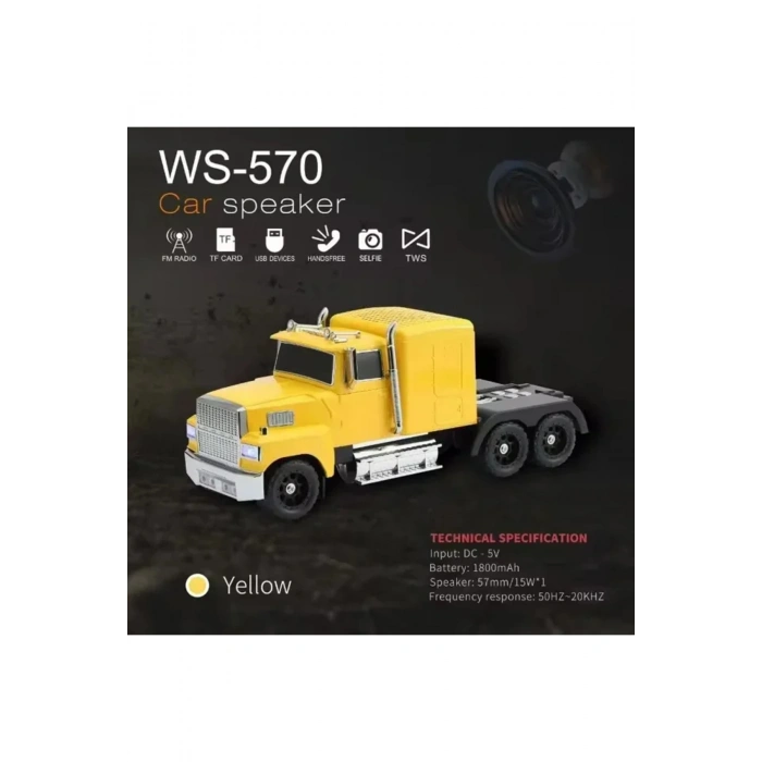 WS-570 Araba Şekli Bluetooth Hoparlör Retro HIFI Stereo Soundbox Masaüstü Bilgisayar Müzik Çalar (53