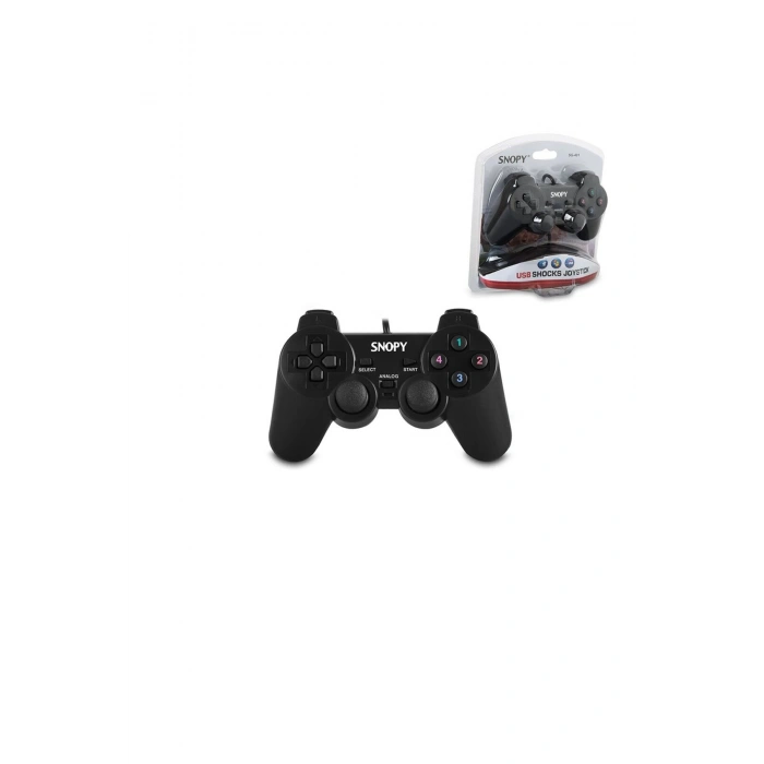PS3 SİYAH OYUN KOLU ANALOG TİTREŞİMLİ USB KABLO 15 TUŞ - 2 ANALOG - 8 YÖN TETİKLEYİCİ 1.8MT KABLO (5