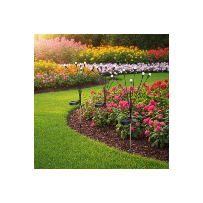 2 Adet Güneş Enerjili Plastik Bahçe Lambası – LED Dış Mekan Top Aydınlatma, Otomatik Açılıp Kapanan