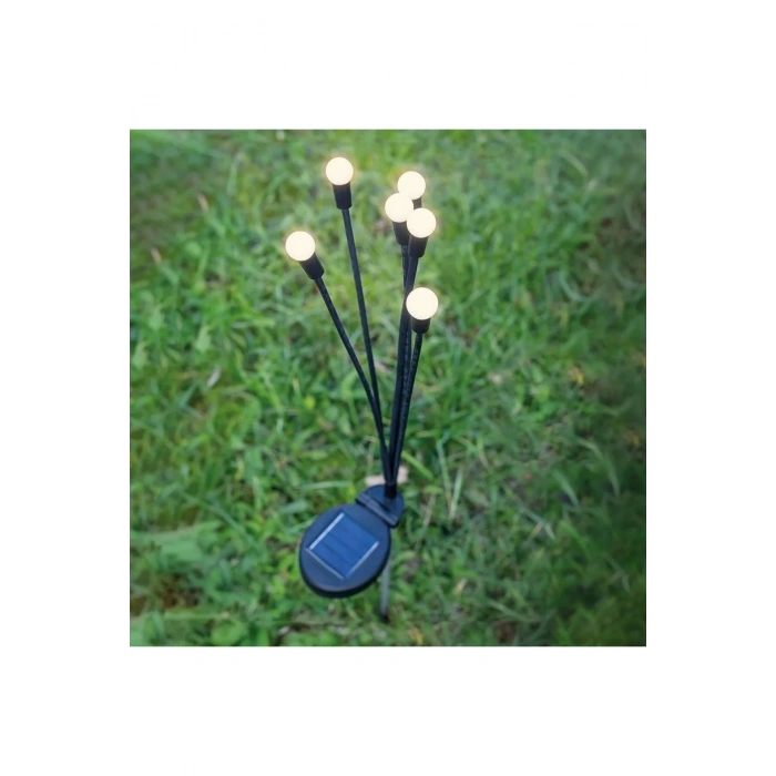 2 Adet Güneş Enerjili Plastik Bahçe Lambası – LED Dış Mekan Top Aydınlatma, Otomatik Açılıp Kapanan