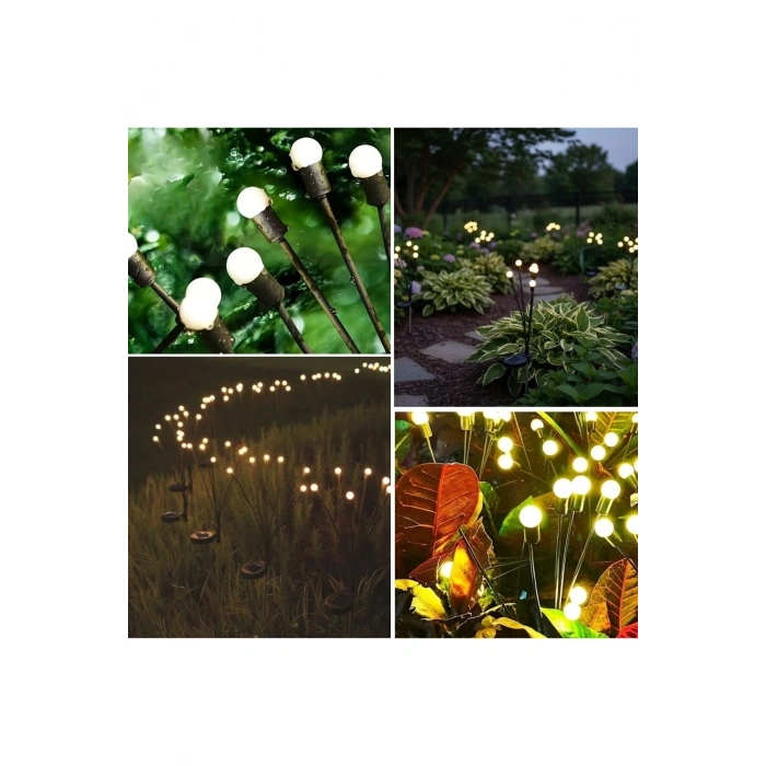 2 Adet Güneş Enerjili Plastik Bahçe Lambası – LED Dış Mekan Top Aydınlatma, Otomatik Açılıp Kapanan