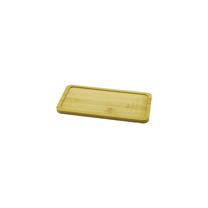 DİKDÖRTGEN AHŞAP BAMBU YAĞDANLIK ALTLIK MİNİ TEPSİ 20X10X0.8CM (5324)