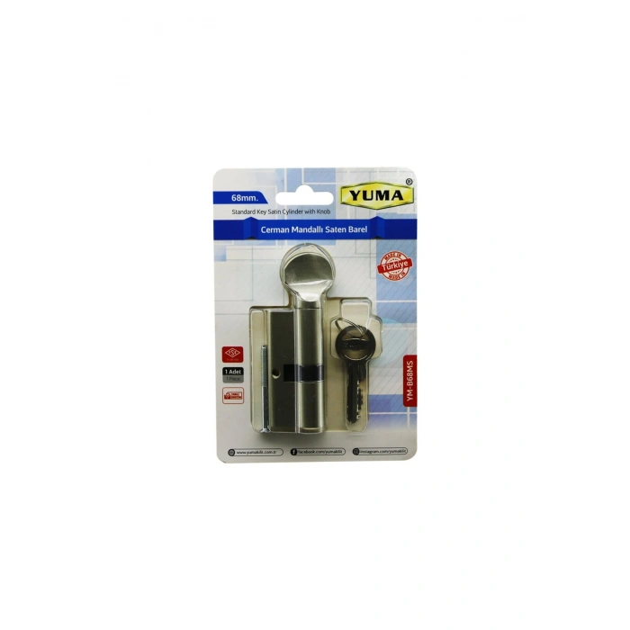 CERMAN MANDALLI SATEN BAREL KİLİT 68MM YM-B68MS (5324)