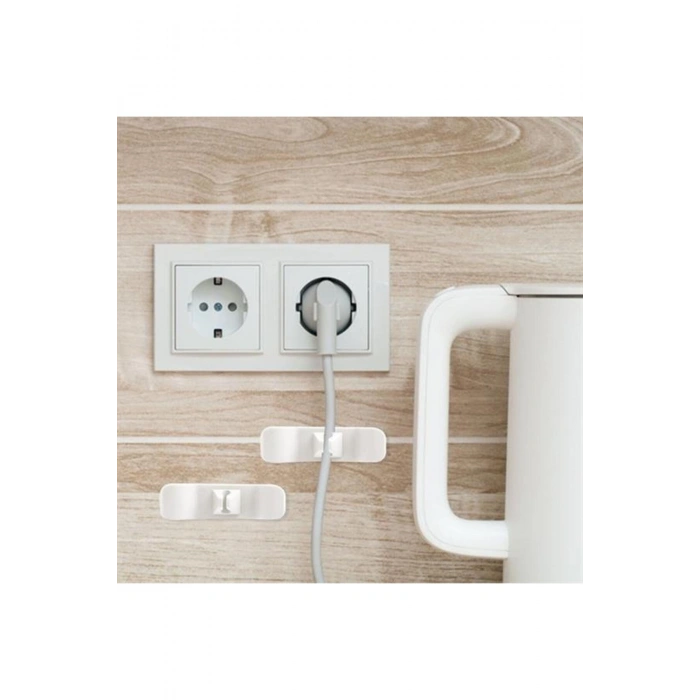 6'lı Pratik Kablo Toparlayıcı Yapışkanlı Klips Mutfak Air Fryer Kettle Kahve Tost Makinası (