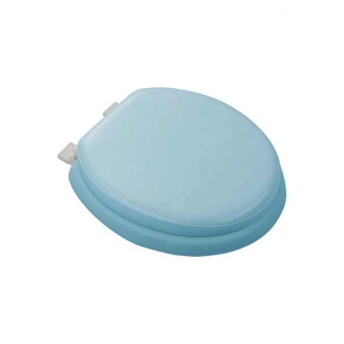 MAVİ YUMUŞAK KLOZET KAPAK BÜYÜK PUF 42x41 cm (5324)