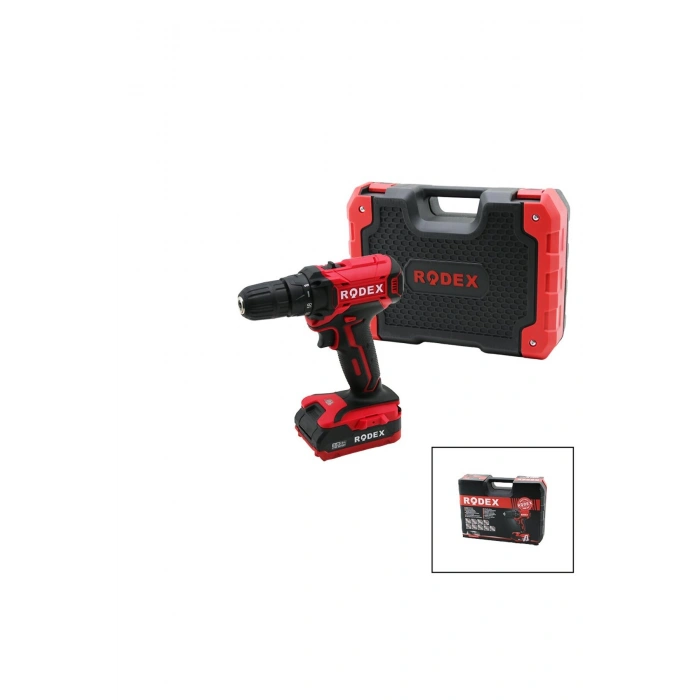 2 KADEME HIZ-VİTESLİ ŞARJLI=ÇİFT BATARYA19PCS UÇLUMATKAP 0-350 / 0-1350 RPM 16.8V / 2.0A LI-ION RDX