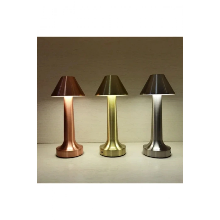 Mantar Lamba Dekoratif Masa Lambası USB Şarj Edilebilir Dokunma Kontrolü Göz Bakımı Sanatsal Komidin