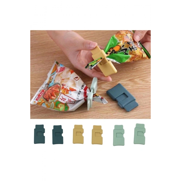 6'lı Hava Sızdırmaz Poşet Torba Ambalaj Ve Paket Kıstırmalı Kapatma Klipsi (5324)