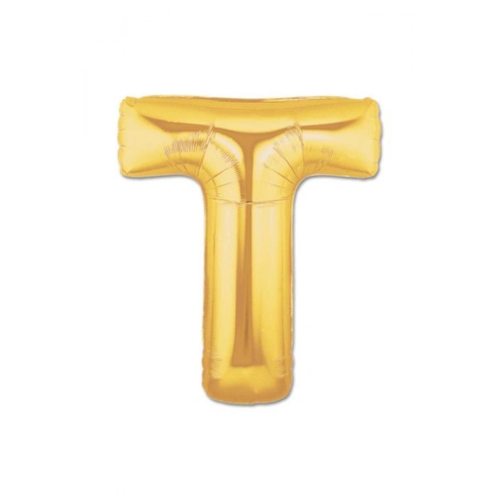 T Harf Folyo Balon Altın Renk 40 inç (5324)