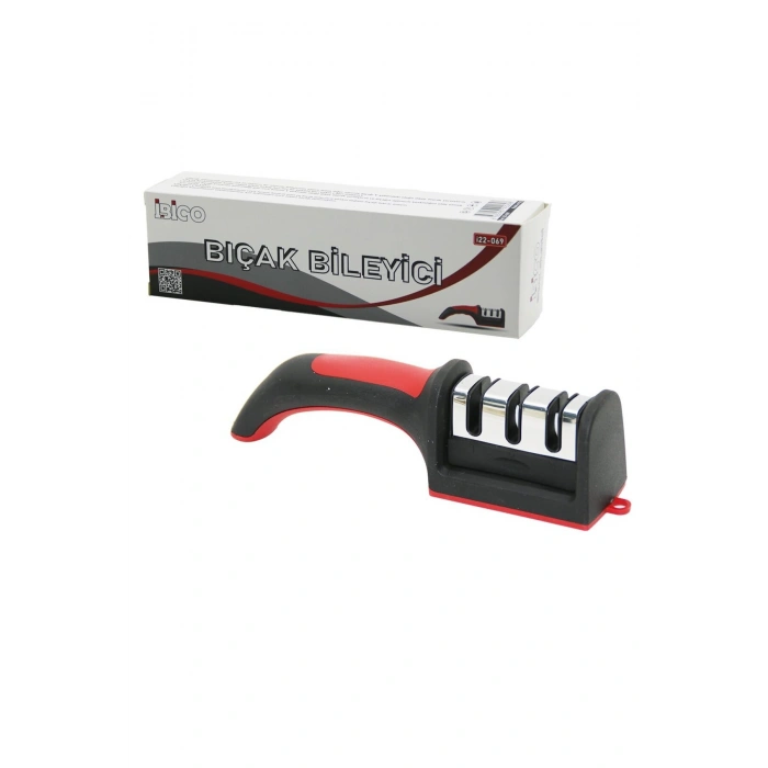 KUTULU BIÇAK BİLEME 3 BOĞUMLU RENKLİ PLASTİK SAPLI (5324)