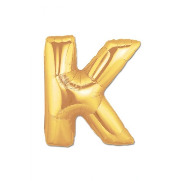 K Harf Folyo Balon Altın Renk 40 inç (5324)